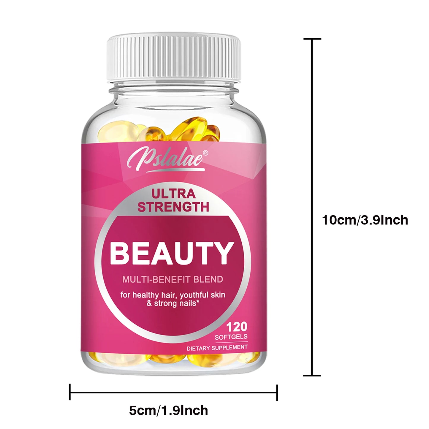 Ultra Strength Beauty Capsules - for Healthy Hair, Youthful Skin & Strong Nails - 120 Capsules