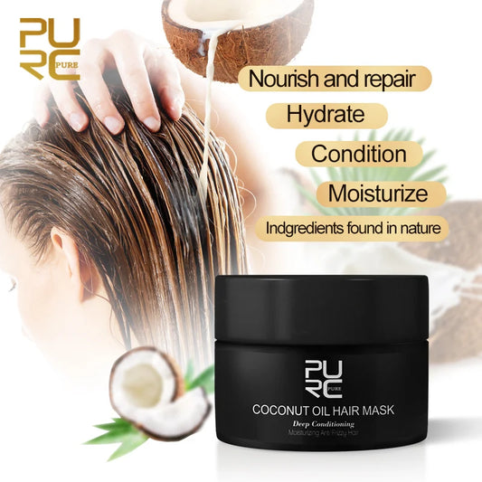 PURC Coconut Oil Magic Hair Mask Repair Damaged Keratin Hair Treatment Smoothing Straightening Cream Hair Care Products