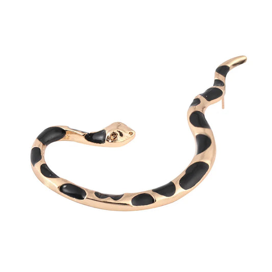1Pcs Serpentine Snake Punk Hoop Earrings for Women Gothic Animal Charm Jewelry Cool Cobra Snake Ear Loop Fashion Women's Jewelry