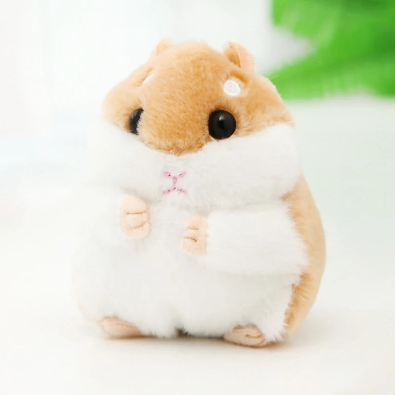 10CM Mini Fluffy Hamster Keychain Women Girl Cute Pompom Rabbit Key Chain On Bag Car Trinket Jewelry Wedding Party Kids Toy Gift