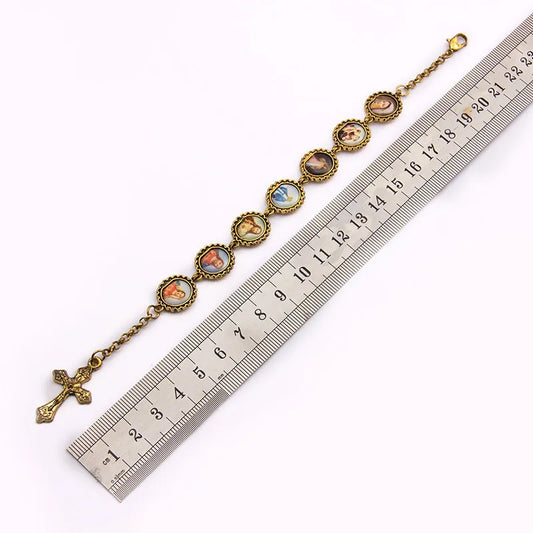 Jewelry 2020 Trend The Heart of Jesus Bracelet Crucifixion Statue Bracelet Christmas Present Catholic Gifts Virgin Mary