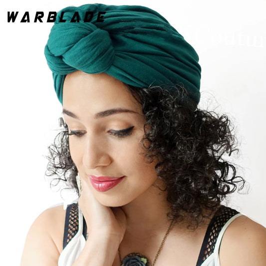 2025 High Quality Women Hats New Fashion 13 Soild Color Black White Red Beige Green Indian Turban Caps For Ladies