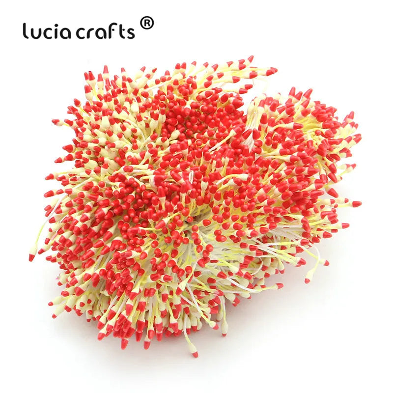 Lucia crafts 288pcs/lot Flower Stamen 6mm Handmade Artificial Flower For DIY Wedding Home Decor D0501