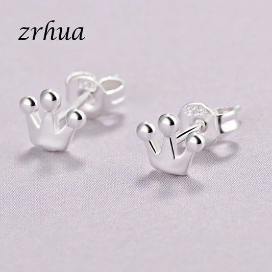Newest 925 Sterling Silver Needle Women's Jewelry Cute Chic Stud Earrings for School Girls Kids Lady Birthday Gifts S925 Stamp