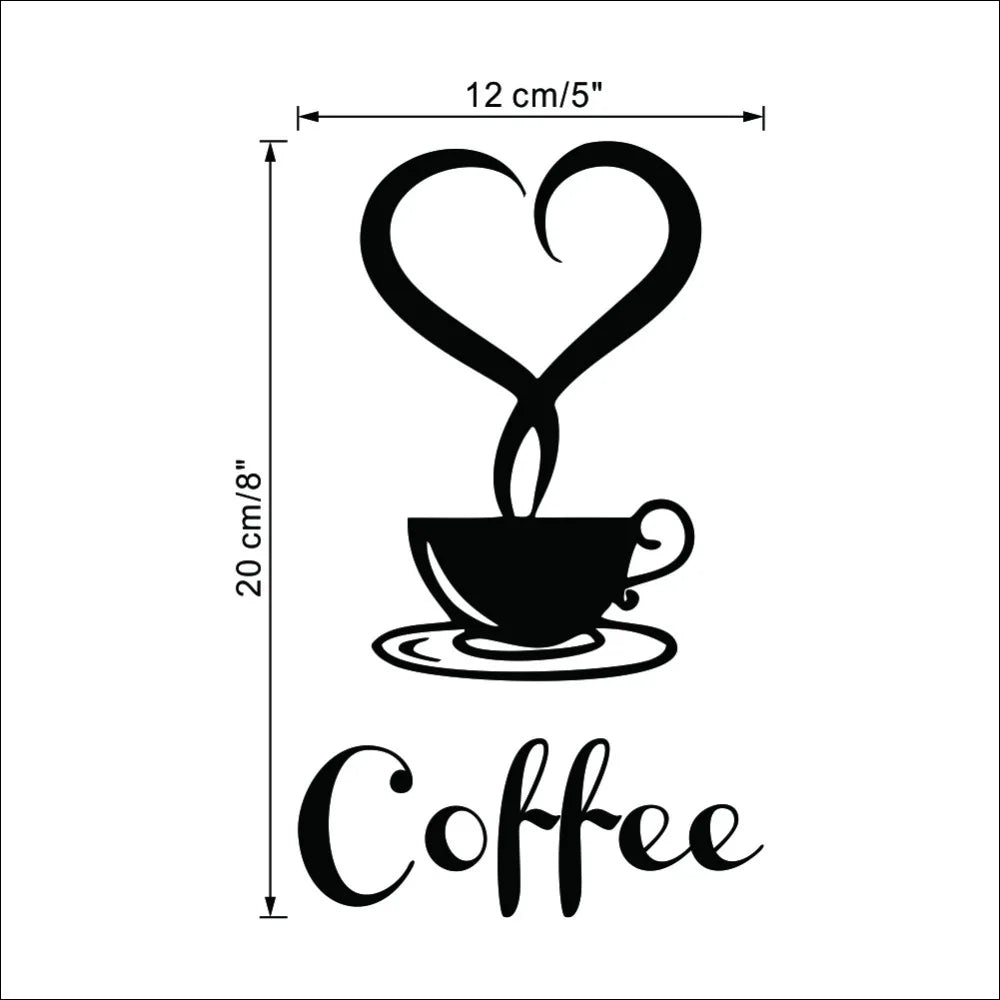 Coffee Shop Restaurant Wall Decor Decals Home Decorations 361 Kitchen Removable Vinyl Wall Art Diy Decorative Sticker