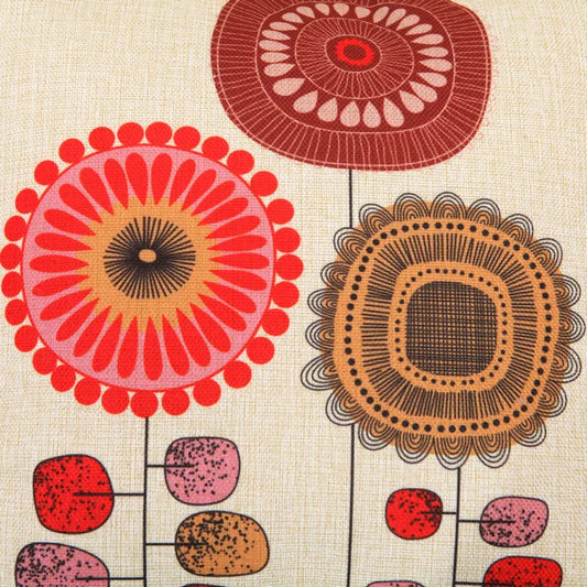 1Pcs Fashion Cotton Linen Flower Pattern Throw Pillow Cushion Cover Seat Car Home Decor Sofa Bed Decorative Pillowcase 40107
