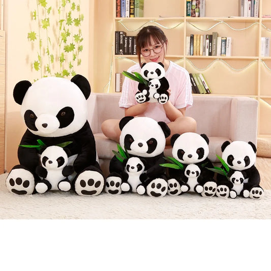 New Plush Panda Toys Cute Stuffed Animal Doll Mother And Son Toy Gift for Children Friends Girls Home Decor Christmas Gift