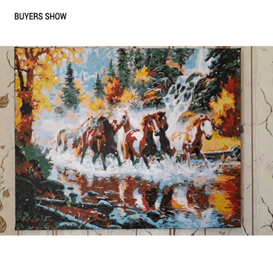 CHENISTORY Running Horse DIY Painting By Numbers Canvas Painting Print On Canvas Unique Gift For Home Decor Wall Artwork