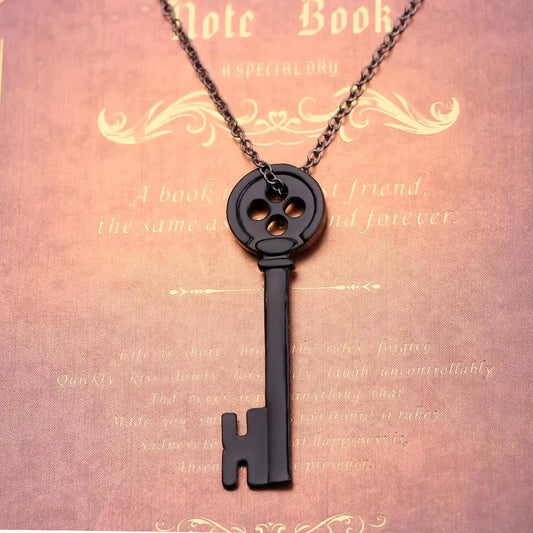 Coraline & the Secret Key Necklace Pendants Coraline Key Skull Nightmare Before Christmas Choker Kingdom Hearts Jewelry Gifts
