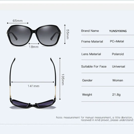 YUNSIYIXING Classic Polarized Women's Sunglasses Brand Designer Butterfly Sun Glasses For Women Fashion Driving Eyewear 8325 New