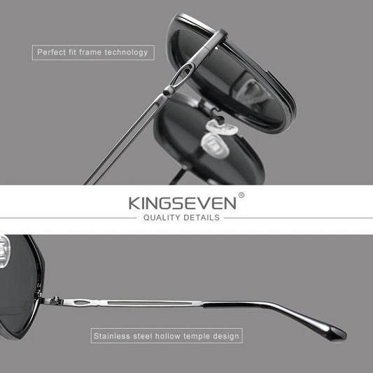 KINGSEVEN Women's Sunglasses Polarized Gradient Lens Luxury Ladies Butterfly Design Stainless Steel Sun glasses Accessories