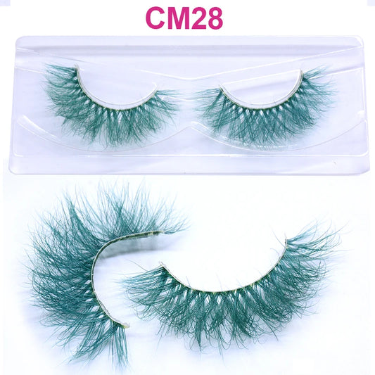 OKAYLASH 3D 6D False Colored Eyelashes Natural Real Mink fluffy Style Eye lash Extension Makeup Cosplay Colorful Eyelash