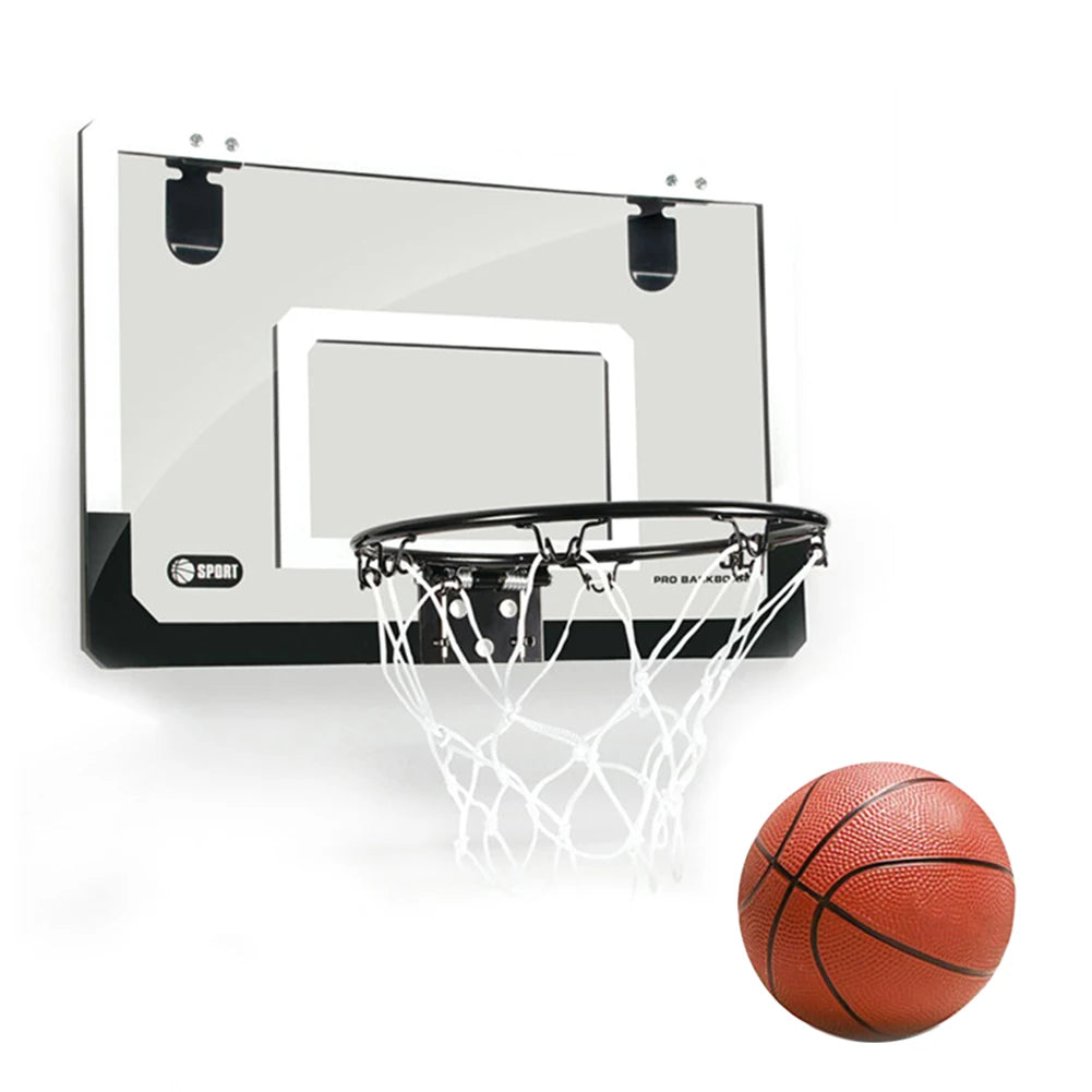 Children Kids Hanging Basketball Hoop Indoor Door Wall Mounted Mini Basket Ball Board Toy Set with Pump Boys Gift