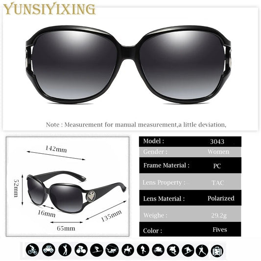 YUNSIYIXING Polarized Women's Sunglasses Butterfly Sunglasses For Women Classic Brand Designer Eyewear Fashion 2023 UV400