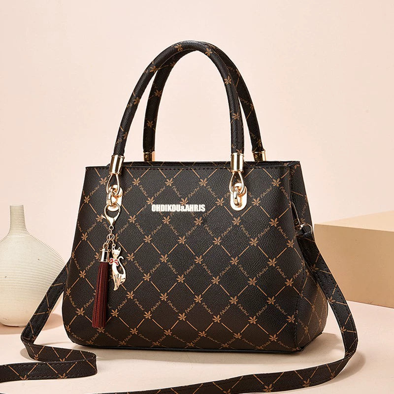 Mother's Day Gift Bag Female New Arrival Niche Style Crossbody Bag Handbag for Middle-Aged People Mother Bag Crossbody Large Capacity Soft Leather