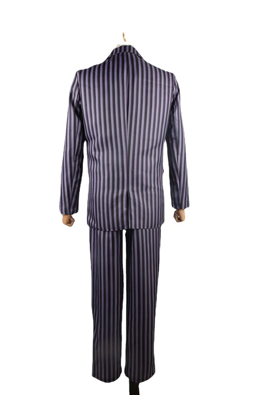 Gomez Addams Cosplay Anime Morticia Costume Dress Halloween Carnival Outfit Adult Kid Coat Shirt Pant Tie Suit Party Uniform