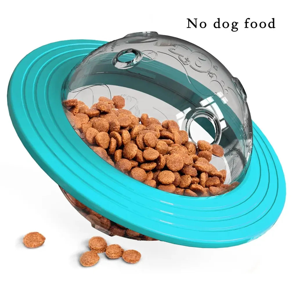 Flying Saucer Dog Game Flying Discs Toys Cat Chew Leaking Slow Food Feeder Ball Puppy IQ Training Toy Anti Choke Puzzle Dogs