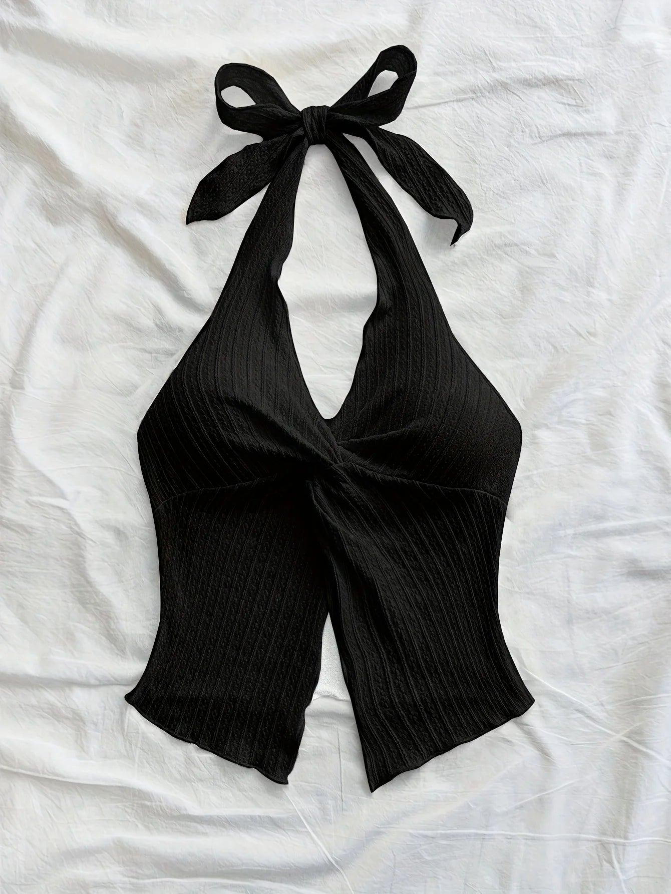 Spring and summer fashion new elegant solid color versatile halter vest single piece