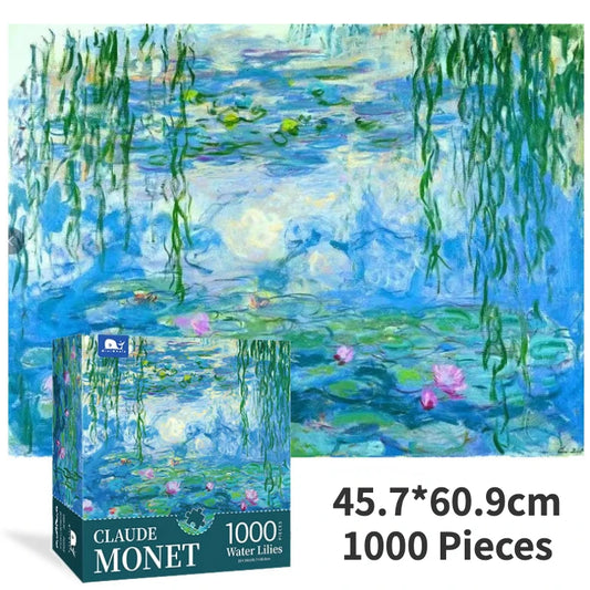 Jigsaw Puzzle 1000 Pieces for Adults Kid Monet Landscape Puzzle Toy Family Game Famous World Oil Painting Home Decoration