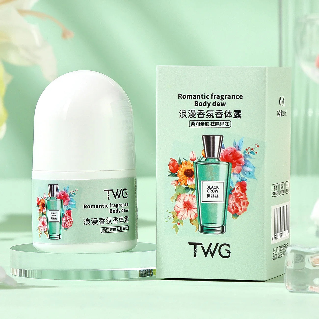 Romantic Fragrance Body Solid Perfume,Roll-on Antiperspirant Lotion,Woody,Floral Fruity Notes,Whole Body Fresh Lasting Fragrance