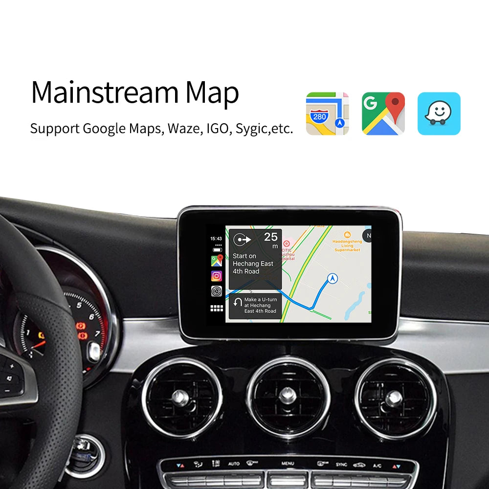 Wireless Apple Carplay Module for Mercedes Benz A B C E CLS GLE GLA GLC GLK ML S Class NTG4.5 NTG5.0 Android Auto Interface