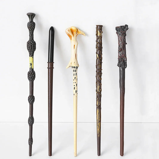 5pcs Hands Hand-Carved Magic Wands Set - Wizard Wands for Halloween Cosplay, Roleplay & Collector's Gift (Mystical Party Props)