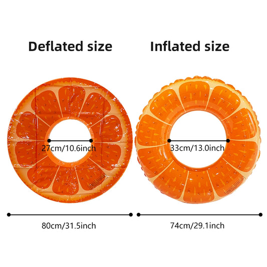 1pc Fruit Swimming Ring PVC Inflatable Swim Circle Outdoor Beach Pool Party Water Floating Ring
