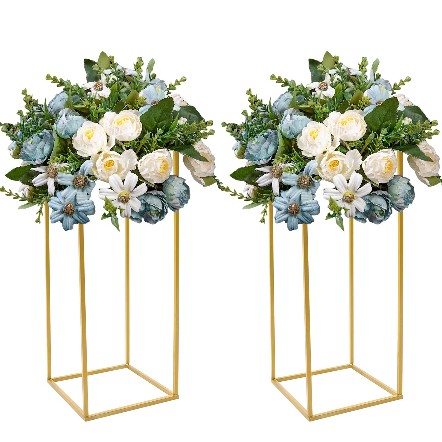 2Pcs Flower Floor Stand Metal Column Flower Stand Flower Arrangement For Wedding Party Dinner Centerpiece