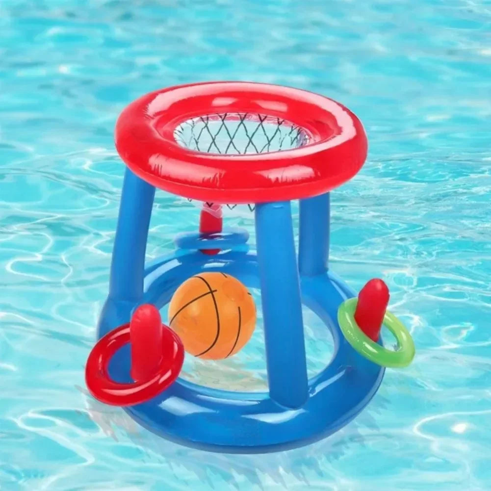 Outdoor Swimming Water Toy Water Basketball Stand Inflatable Floating Swimming Floating Pool Toy Beach Fun Summer Pool Tool