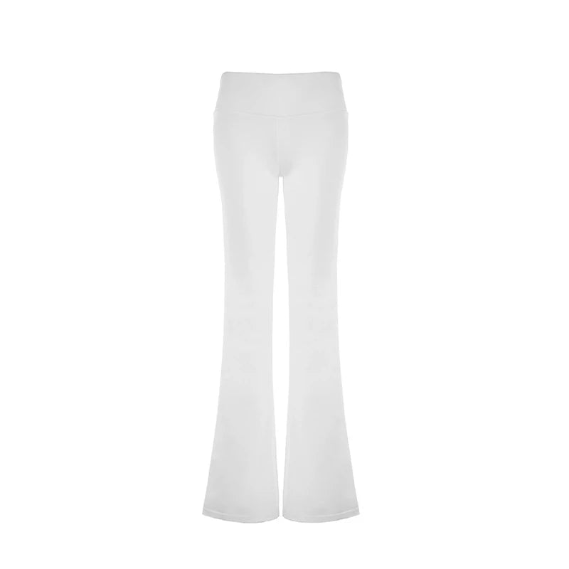 Low Waist Fashion Hip Hop Casual Tight Stretch Flare Pants Sweatpants Women