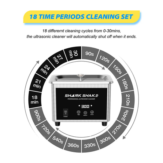 900ml Ultrasonic Cleaner Bath 60W Timer Ultrasound Sonic For Glasses Jewelry Watches Manicure Stones Cutters Razor Washing Bath
