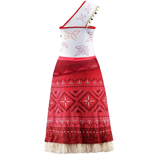 EtherealBe Moana cosplay costume for women featuring a one-shoulder design and colorful skirt