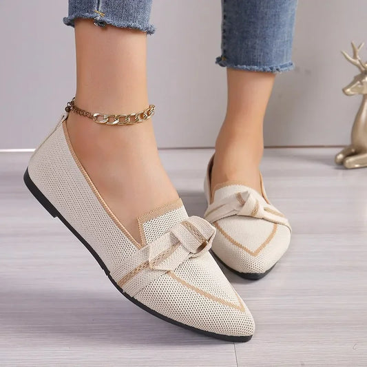 Women's Shoes Loafers Ballet Flats Pointed Toe Barefoot Slip-on Casual Low Heel Luxury Brand Woman Shoe New in Butterfly