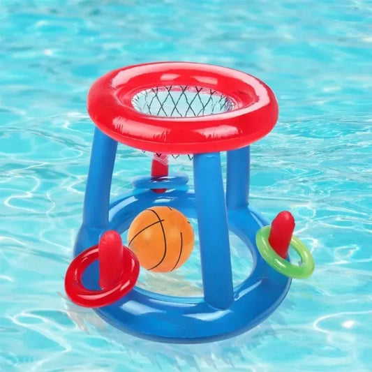 Outdoor Swimming Water Toy Water Basketball Stand Inflatable Floating Swimming Floating Pool Toy Beach Fun Summer Pool Tool
