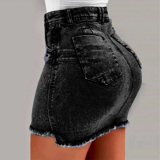 Mini Skirt Women's Wash Mini Female Short Skirts Summer Women's Sexy Denim Skirt Skirts for Women Knee Length Casual