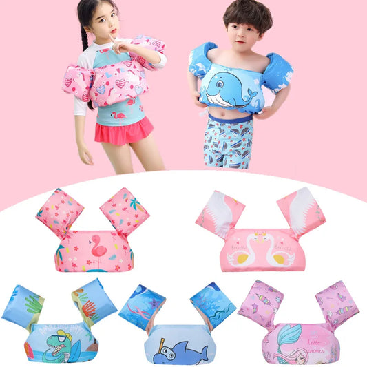 Kids Pool Floats Baby Swimming Vest Foam Armbands Buoy for Infants Better than Inflatable Rings for Learning to Swim