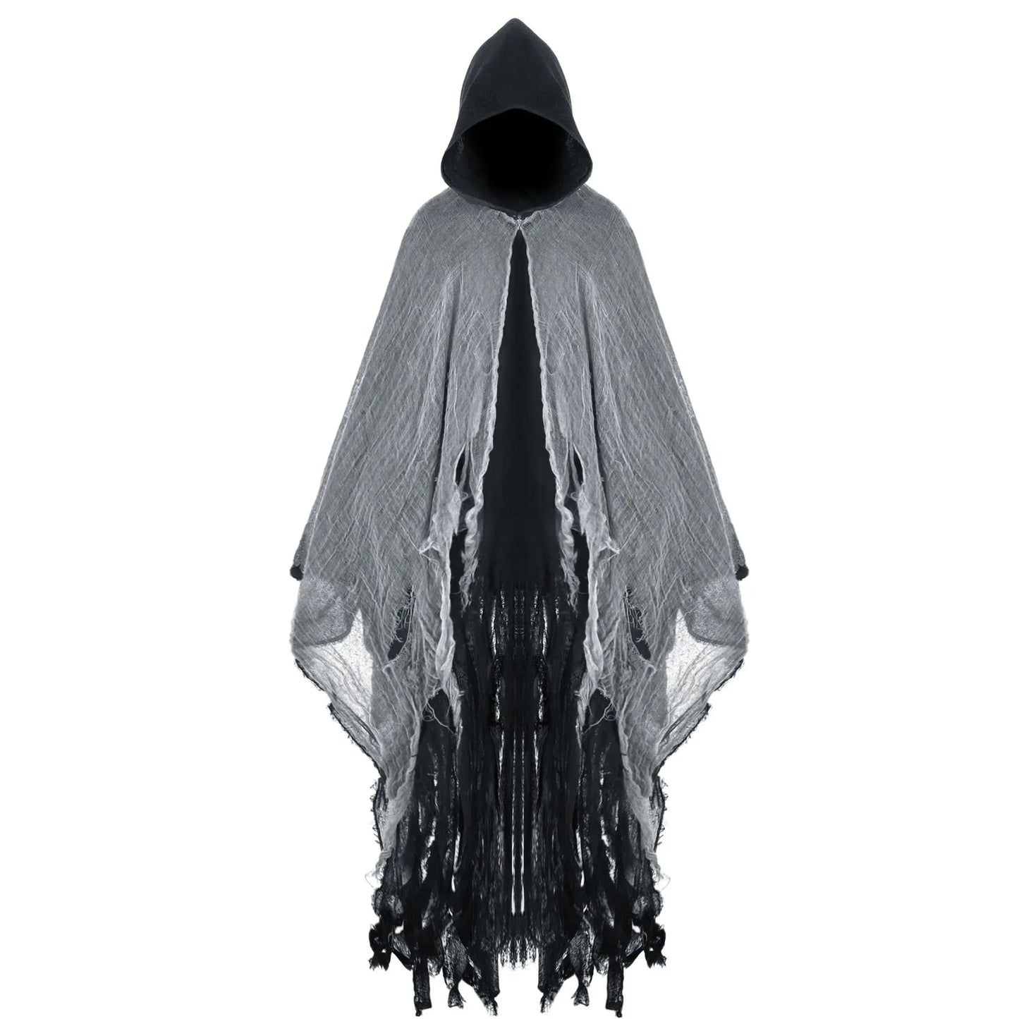 Ghost Dementors Cosplay Costume Unisex Gothic Horror Zombie Vampires Hooded Capes Day Of The Dead Party Props Cloaks