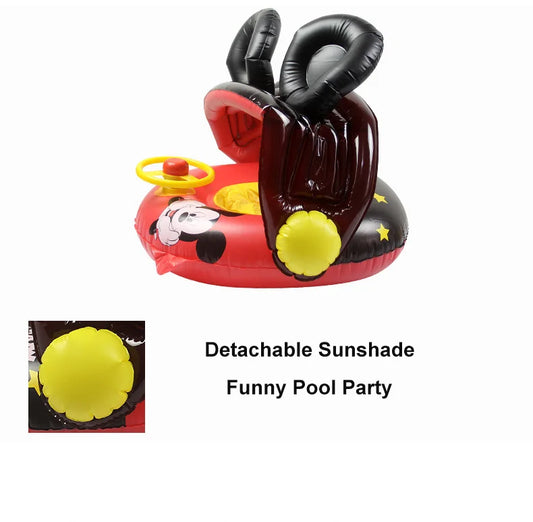 Mickey Mouse Inflatable Swimming Ring Water Play Tube Pool Float Seat Baby Swim Ring Rubber Circle Summer Beach Pool Party Toys