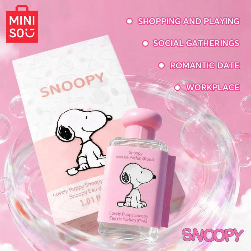MINISO & SNOOPY Women Perfume Original Luxury Fruity Floral Fragrance For Woman Spray 30ML Girl Birthday Present Children Gift