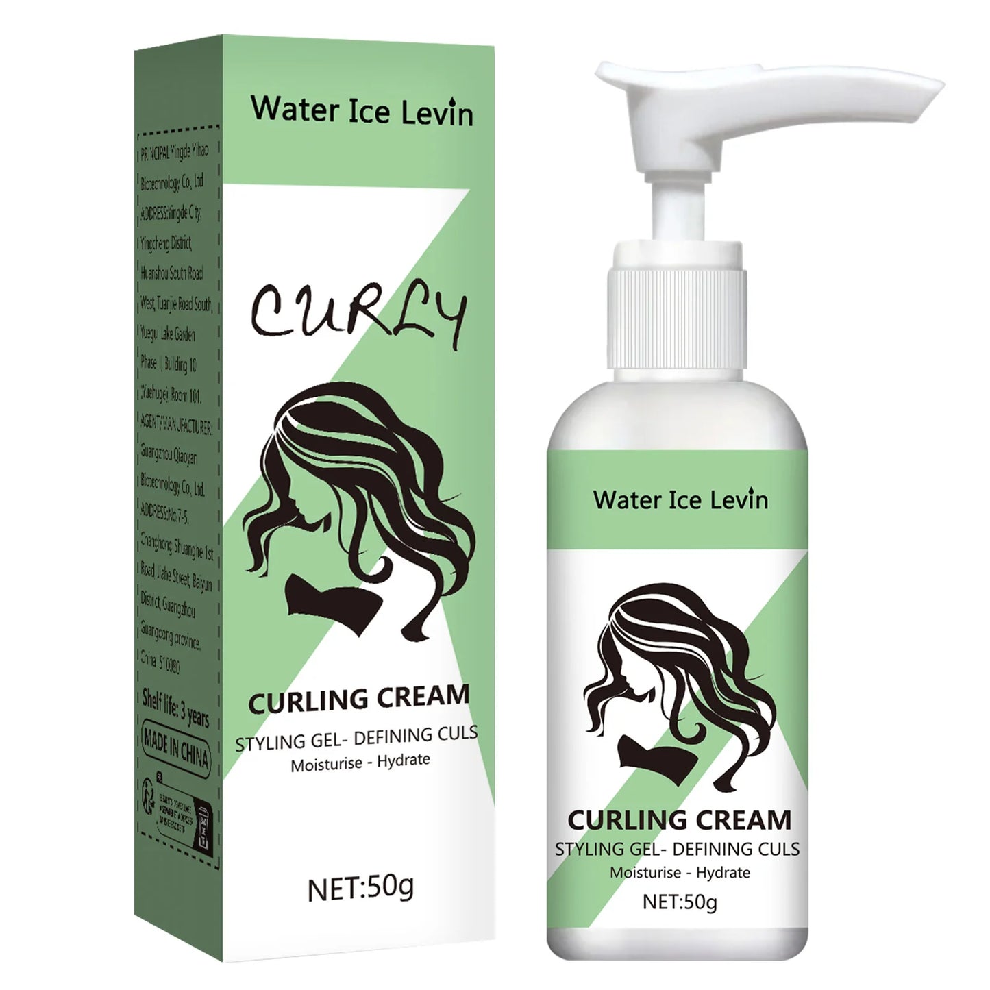 Curly hair Styling cream, moisturizing and smoothing formula, enhances the elasticity and shine of curly hair, easy to set