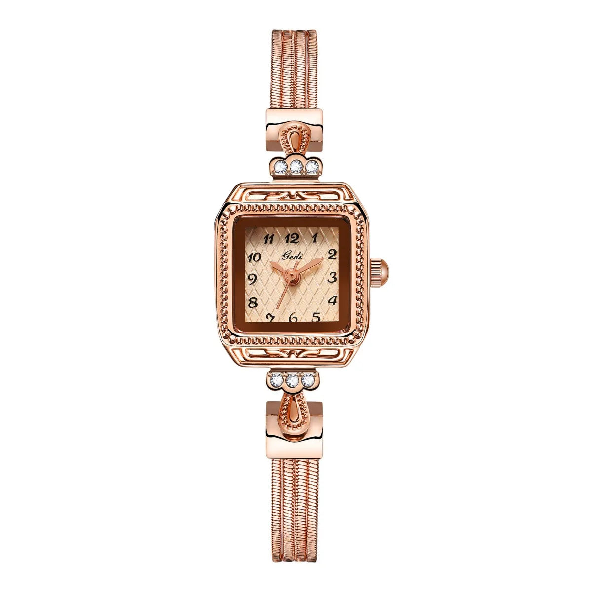 Elegant Lady Wristwatches Luxury Gold Square Dial Simple Casual Women's Watches Waterproof Stainless Steel Golden Girls Watches