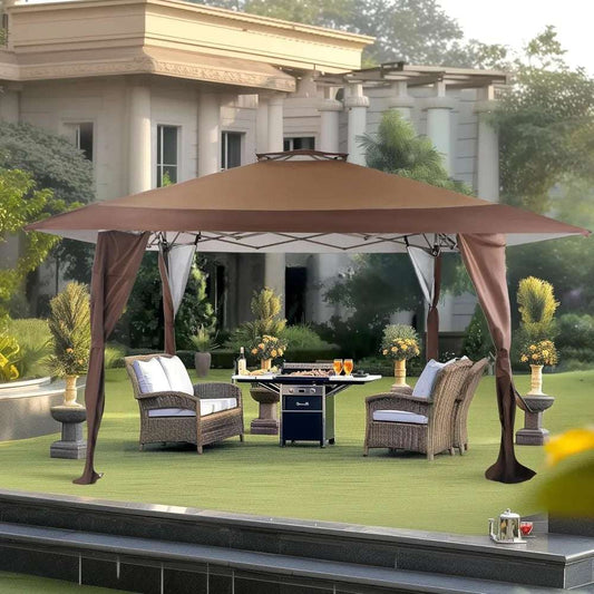 13'x13' Sun Shade Gazebo Canopy with Hardware Kits, Gazebo Shade for Patio Outdoor Garden Events Canopy