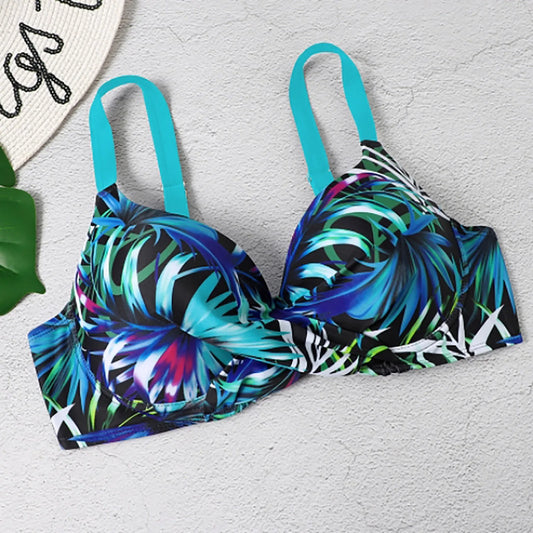 Women'S Push Up Print Bikini New European American Models Sling Underwear Vest Swimwear Beach Pool Bather Two-Piece Swimsuit