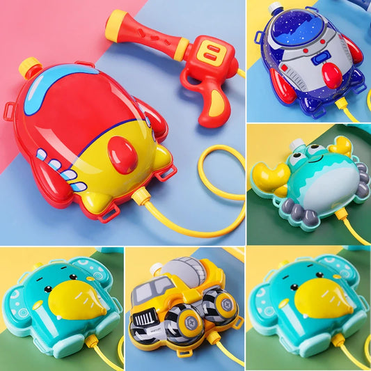 Water Backpack Launcher High Capacity Water Shooter Soaker Toy Summer Outdoor Game for Kids Boys Girls Backyard Swimming Pool
