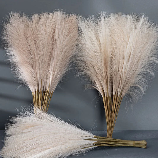 Simulation Reed Grass Pampas Grass for Wedding Home Bedroom Decor Wedding Guide Photo Prop Background Artificial Flowers