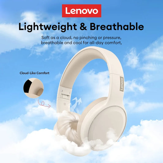 Lenovo TH30 Gaming Wireless Bluetooth Headset Long Battery Life Sports Over-Ear Headphones HIFI Stereo Sound Earbuds 40MM New