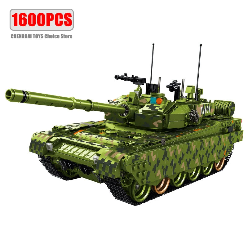 WW2 Military Leopard 2A4 Battle Tank Series Building Blocks Brick Model MOC Army Weapon Boy Set Kid Toy Childrens Christmas Gift