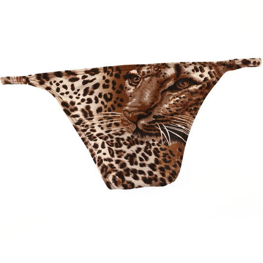 Fashion Leopard Print Men Underwear Silk Breathable Sexy Men's Briefs Panties Male Underpants Low Waist Gays Men Briefs