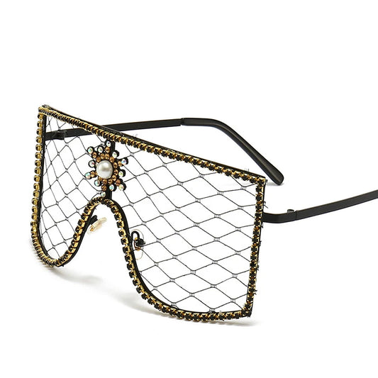Luxury Diamonds Steampunk Sun Glasses Women Men Oversized Rhinestone Spectacles DIY Trends Personality Eyewear De Sol Oculos
