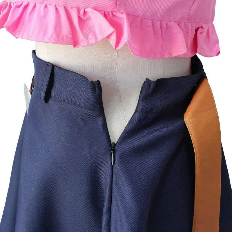 Cosplay Anime Girl Plays Original Sin Cosplay Cute Heroine Pink Shirt Short Skirt Suit Office Daily Short Skirt Comic Exhibition